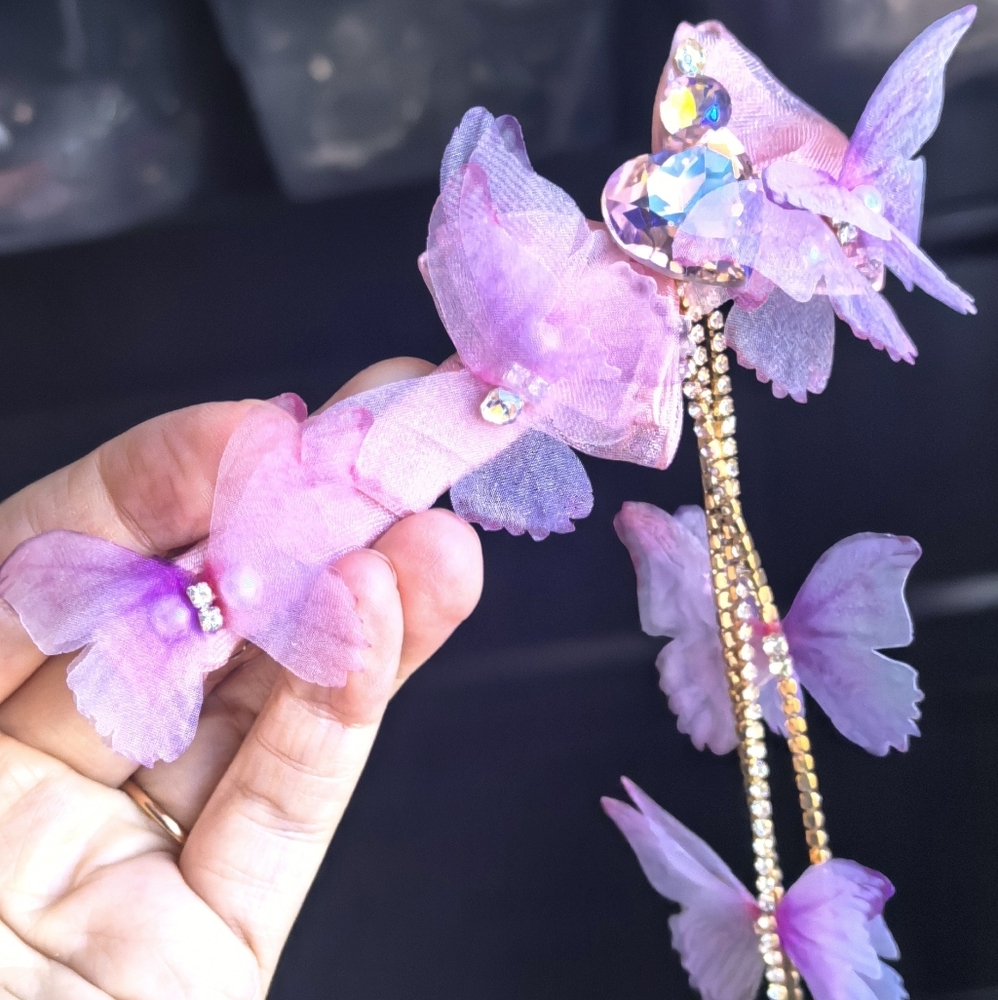 Pink Butterfly Hair Accessory